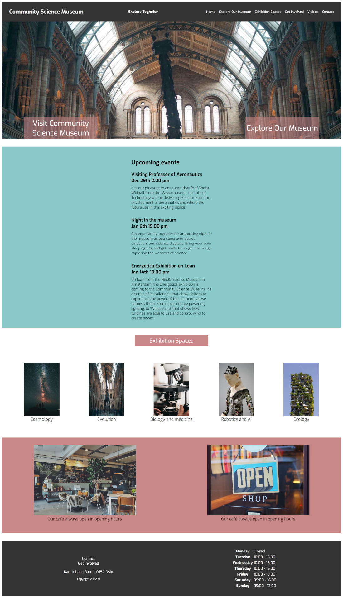 Community Science Museum - Semester Project